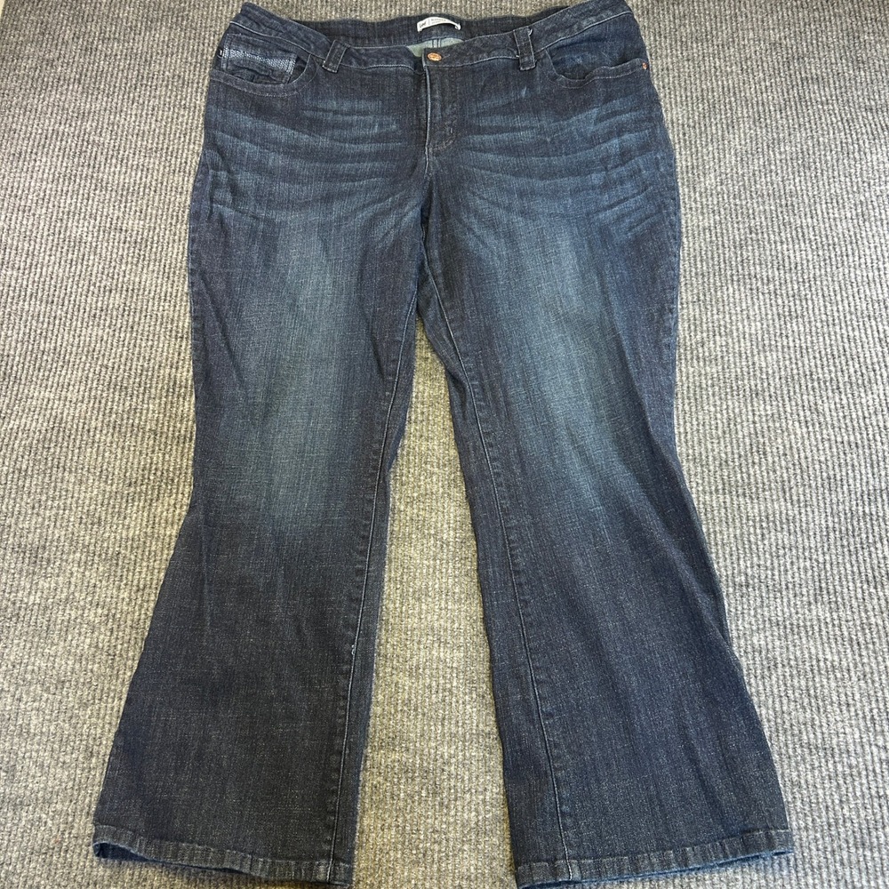 Lee Slender Secret Bootcut Jeans Dark Wash Blue Plus Size 22W Medium 3075728